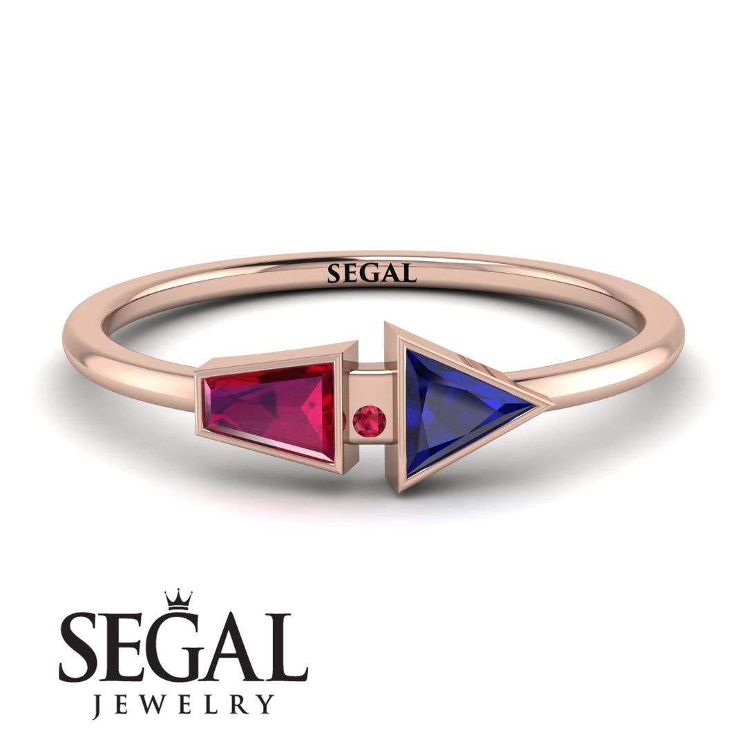 Geometrical Arrow Ruby Ring - Gracie No. 59
