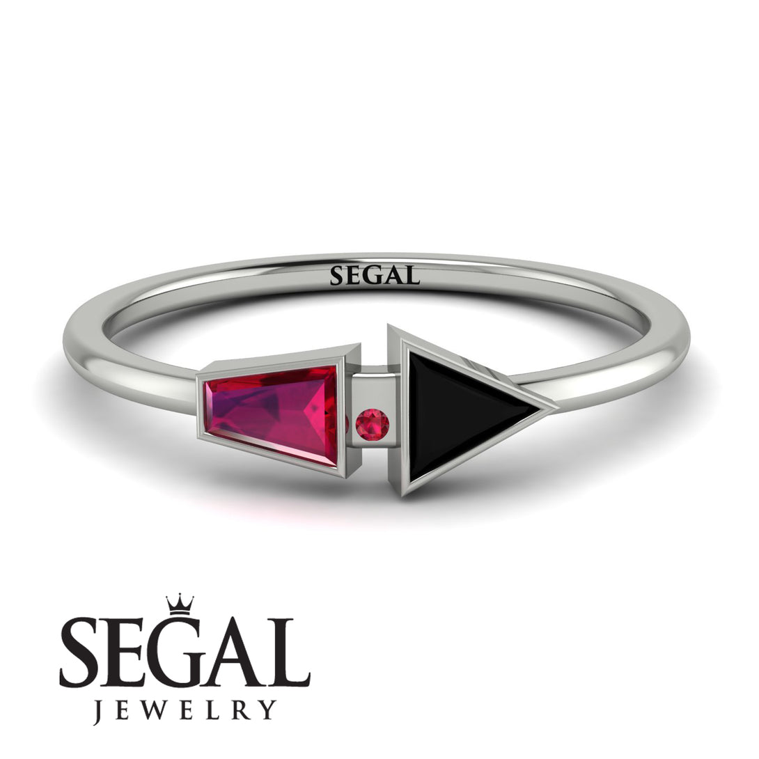 Geometrical Arrow Ruby Ring - Gracie No. 54