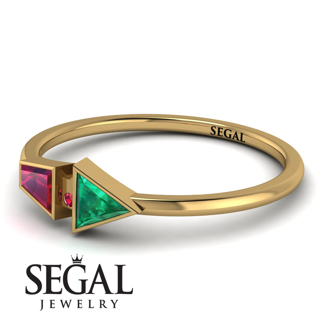 Geometrical Arrow Ruby Ring - Gracie No. 49