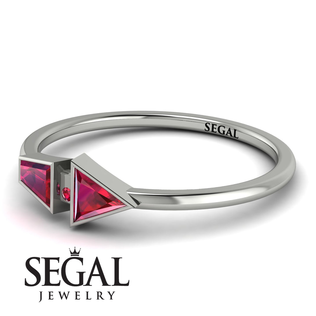 Geometrical Arrow Ruby Ring - Gracie No. 57