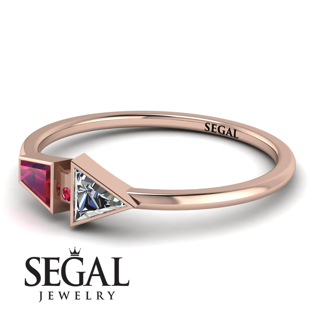 Geometrical Arrow Ruby Ring - Gracie No. 47