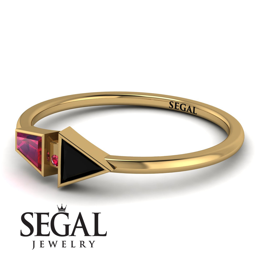 Geometrical Arrow Ruby Ring - Gracie No. 52