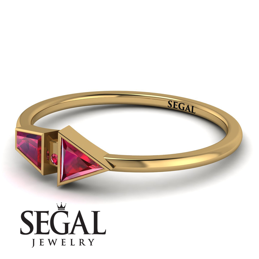 Geometrical Arrow Ruby Ring - Gracie No. 55