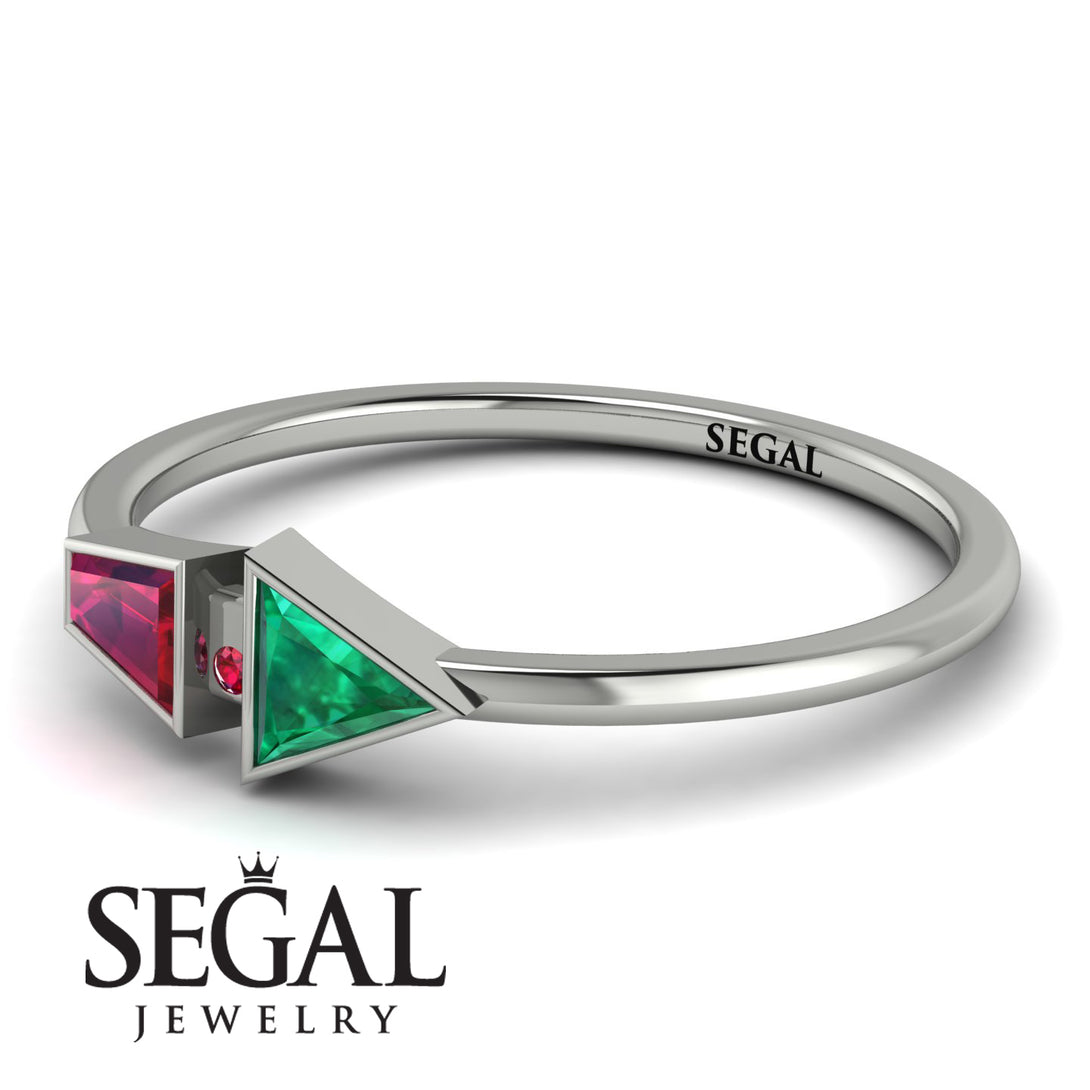 Geometrical Arrow Ruby Ring - Gracie No. 51