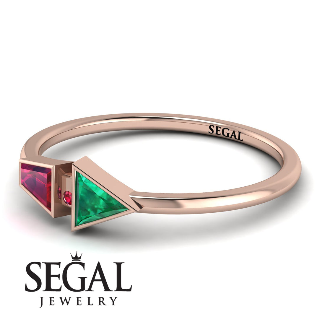 Geometrical Arrow Ruby Ring - Gracie No. 50