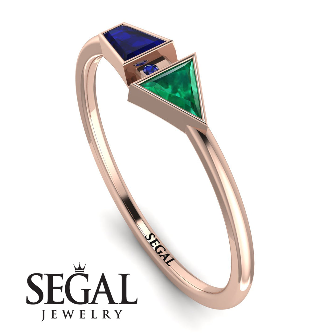 Geometrical Arrow Sapphire Ring - Gracie No. 65