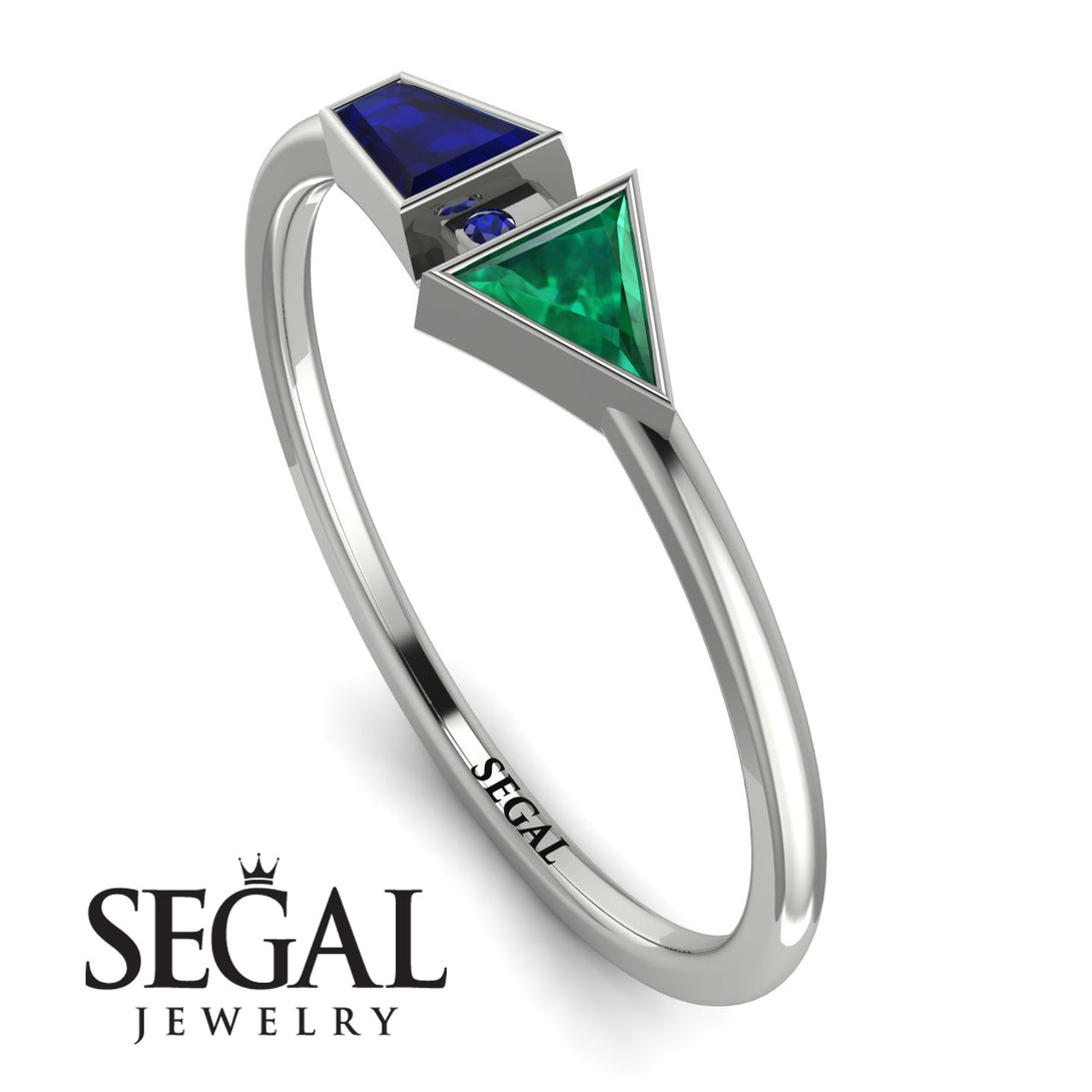 Geometrical Arrow Sapphire Ring - Gracie No. 66