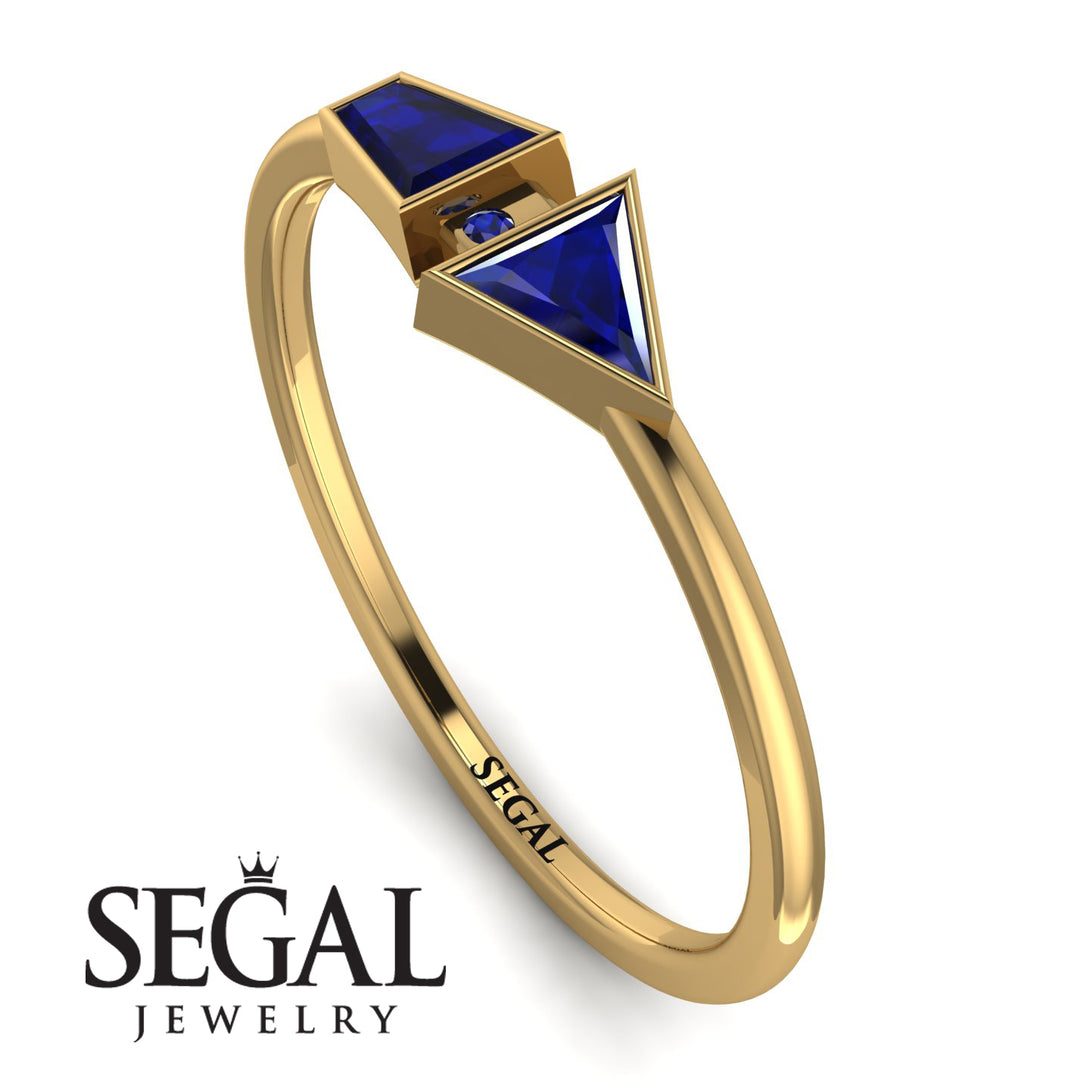 Geometrical Arrow Sapphire Ring - Gracie No. 73