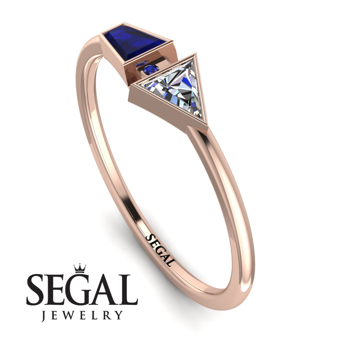 Geometrical Arrow Sapphire Ring - Gracie No. 62