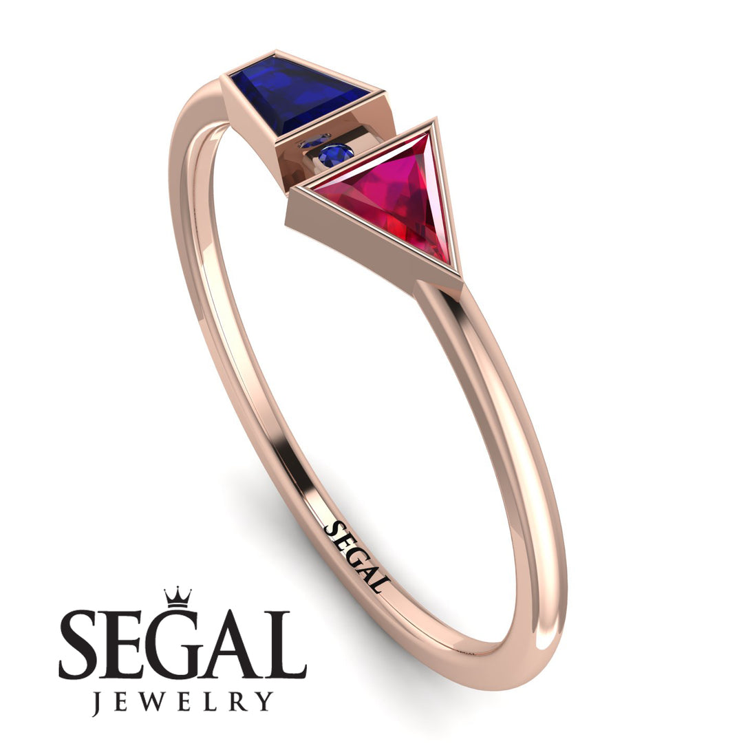 Geometrical Arrow Sapphire Ring - Gracie No. 71