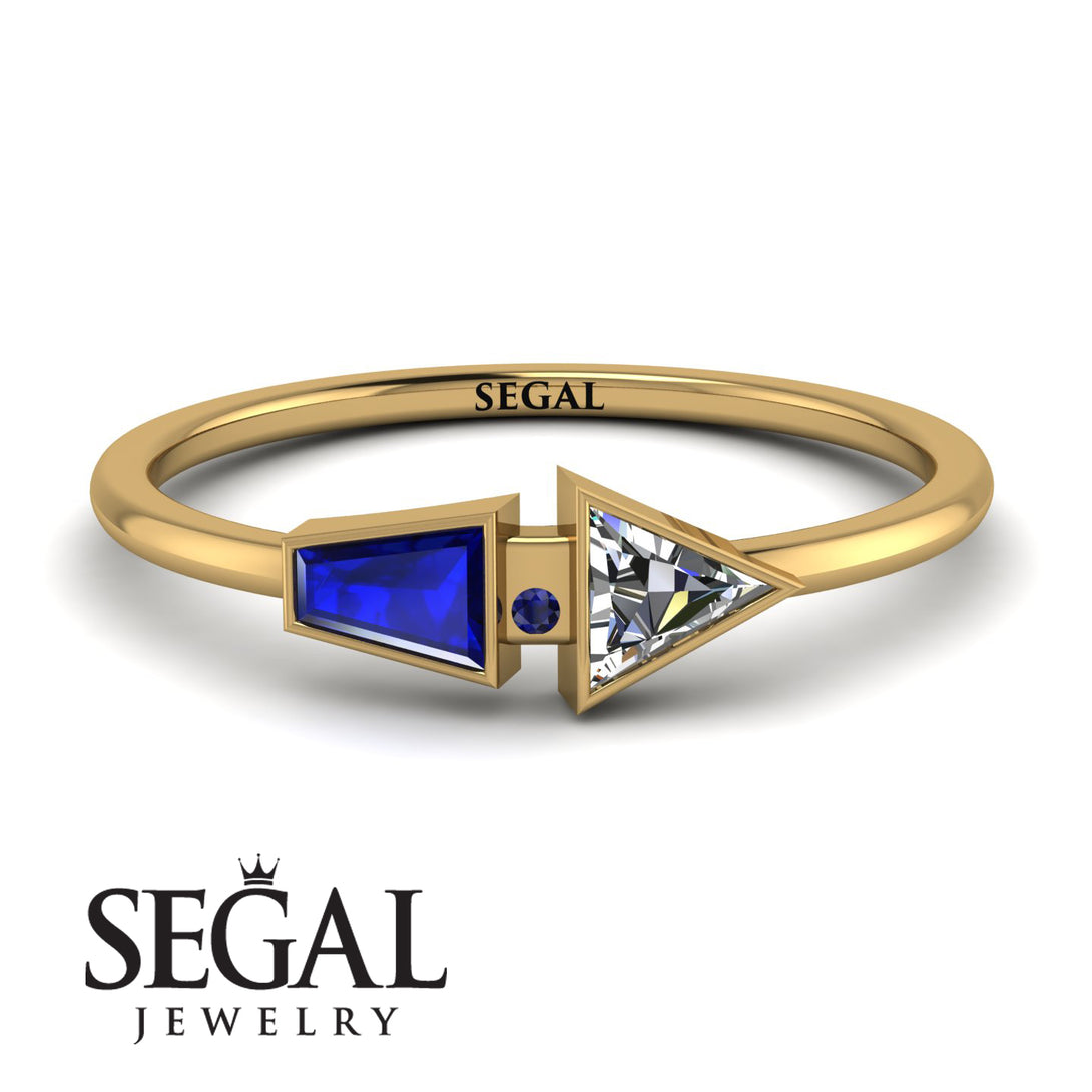 Geometrical Arrow Sapphire Ring - Gracie No. 61
