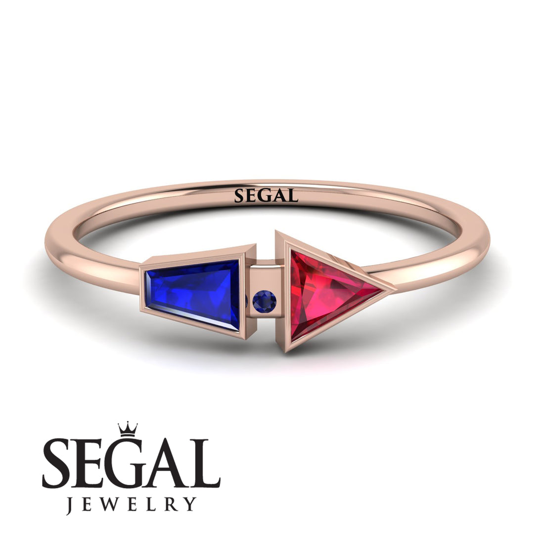 Geometrical Arrow Sapphire Ring - Gracie No. 71