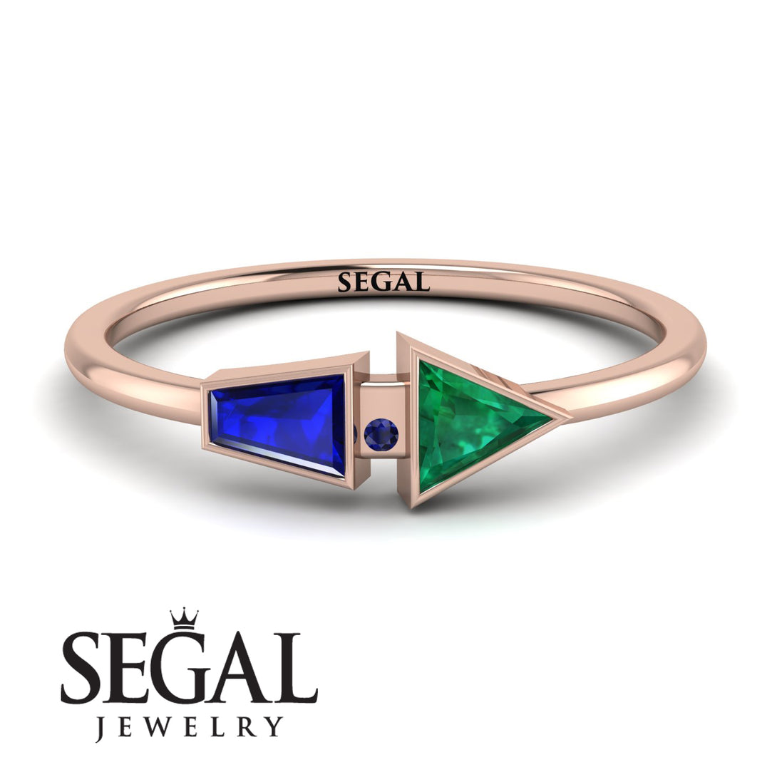 Geometrical Arrow Sapphire Ring - Gracie No. 65