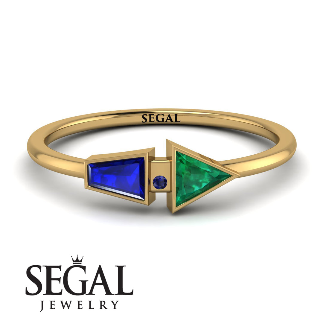 Geometrical Arrow Sapphire Ring - Gracie No. 64