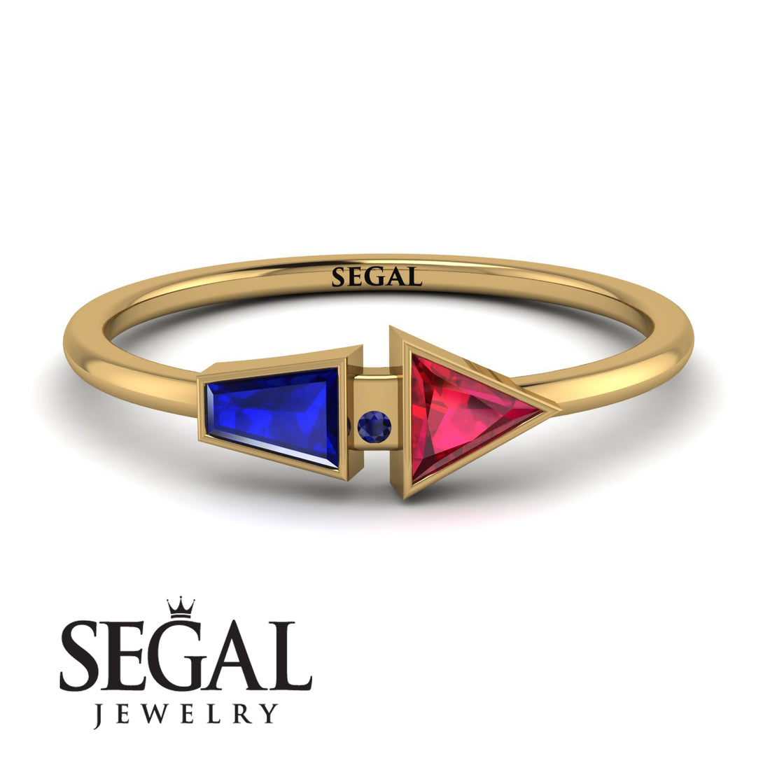 Geometrical Arrow Sapphire Ring - Gracie No. 70