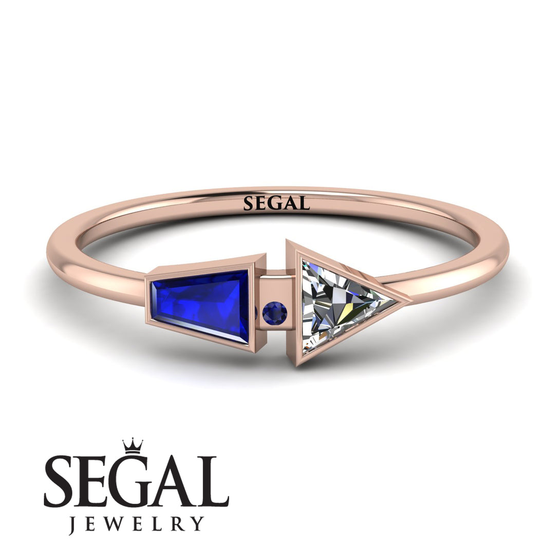 Geometrical Arrow Sapphire Ring - Gracie No. 62