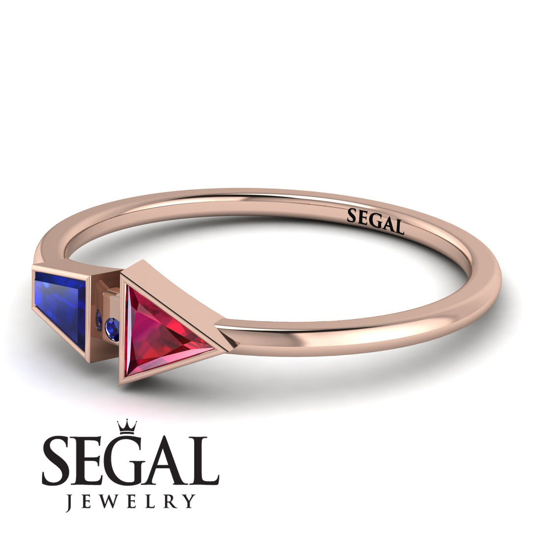 Geometrical Arrow Sapphire Ring - Gracie No. 71