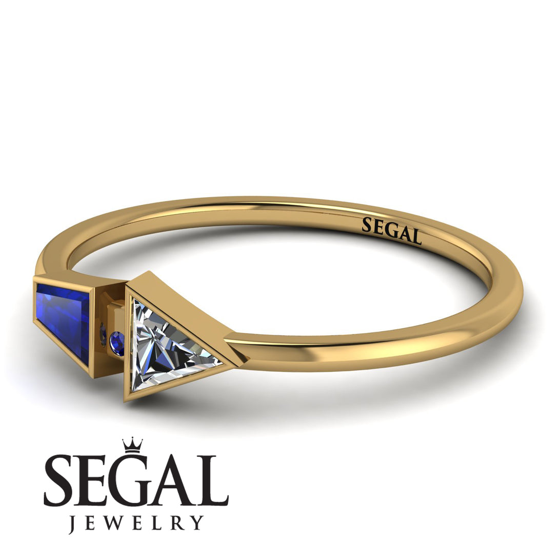 Geometrical Arrow Sapphire Ring - Gracie No. 61
