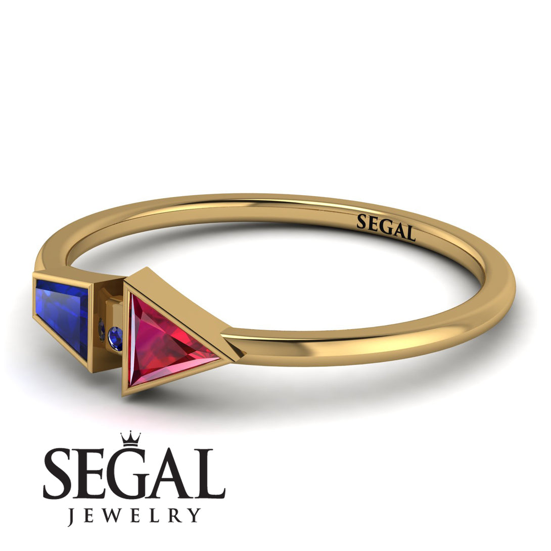 Geometrical Arrow Sapphire Ring - Gracie No. 70