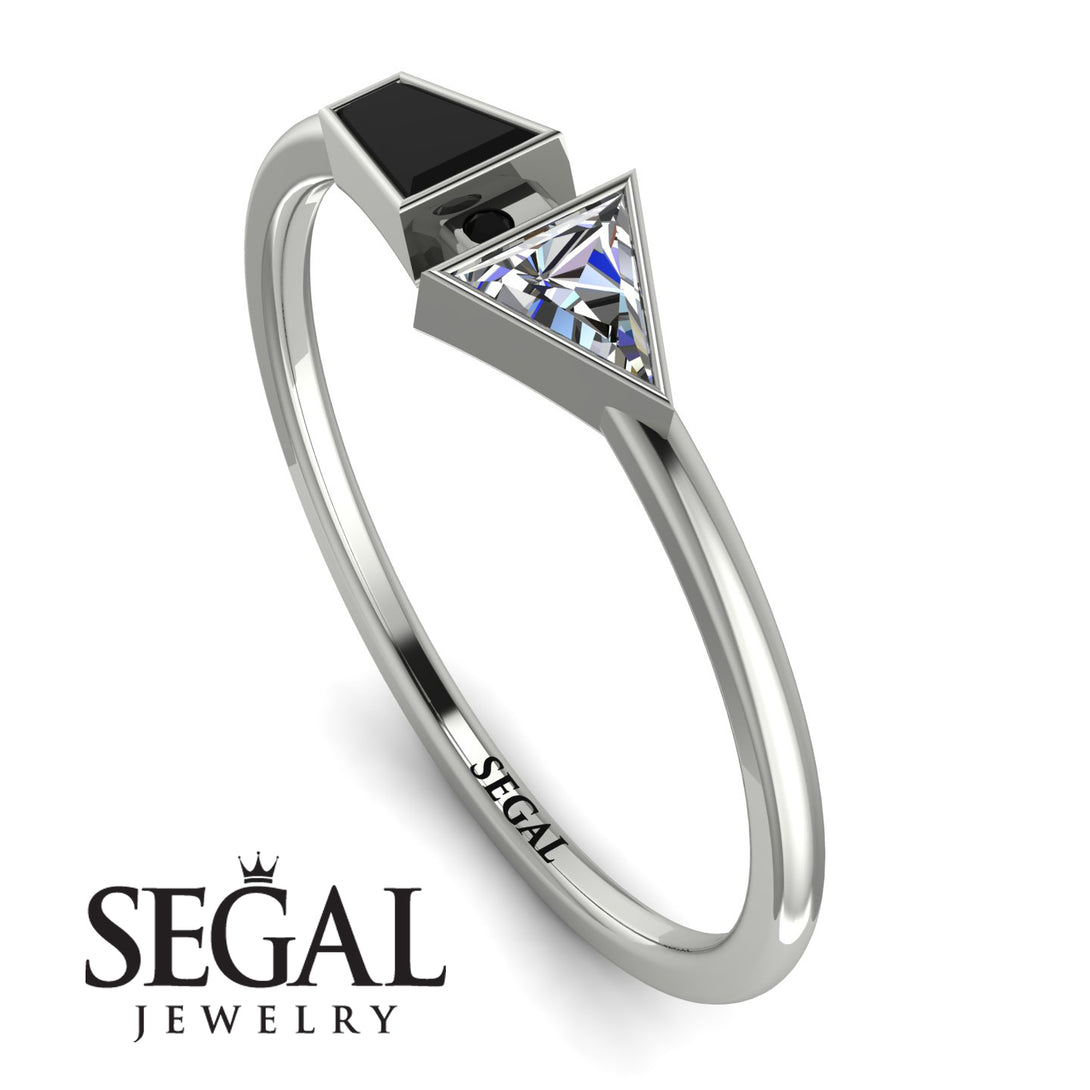 Geometrical Arrow Black Diamond Ring - Gracie No. 33