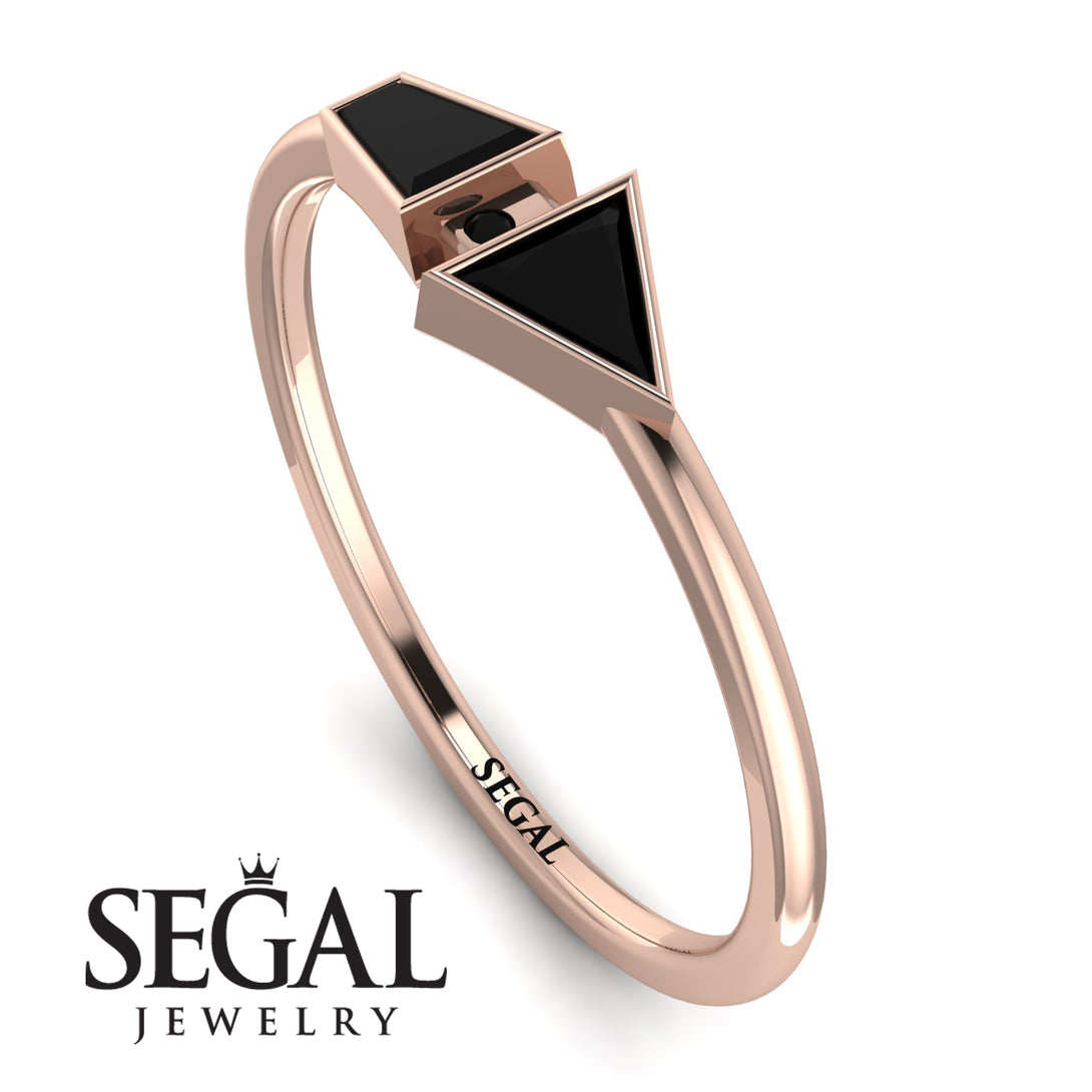 Geometrical Arrow Black Diamond Ring - Gracie No. 38