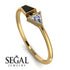 Geometrical Arrow Black Diamond Ring - Gracie No. 31