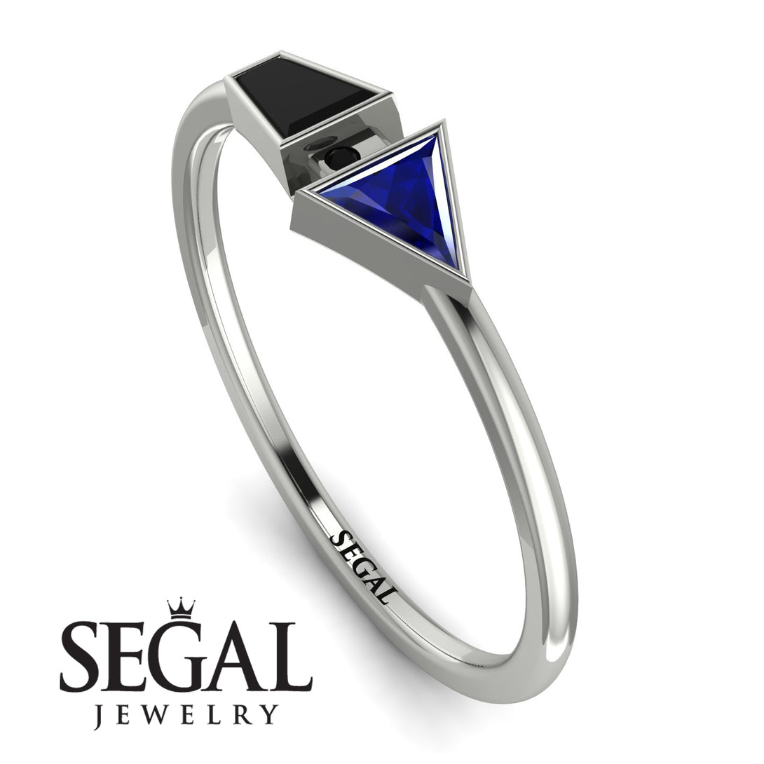 Geometrical Arrow Black Diamond Ring - Gracie No. 45