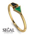 Geometrical Arrow Black Diamond Ring - Gracie No. 34