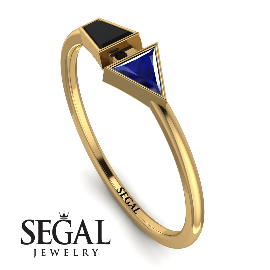 Geometrical Arrow Black Diamond Ring - Gracie No. 43