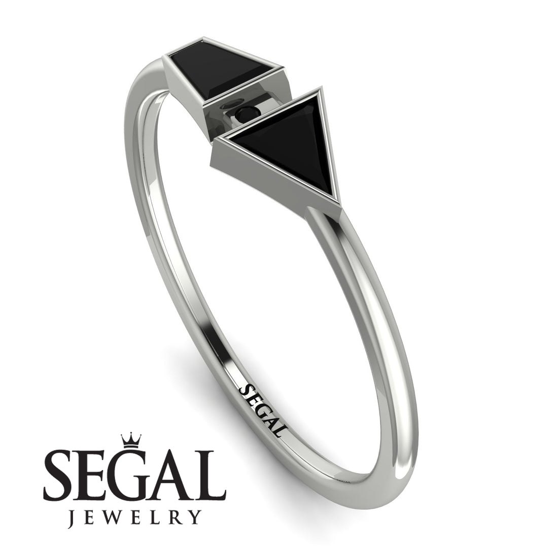 Geometrical Arrow Black Diamond Ring - Gracie No. 39