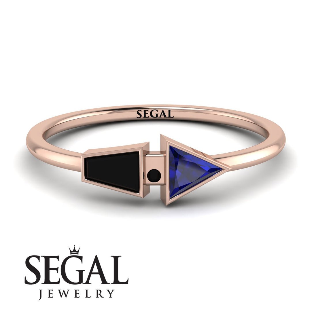 Geometrical Arrow Black Diamond Ring - Gracie No. 44