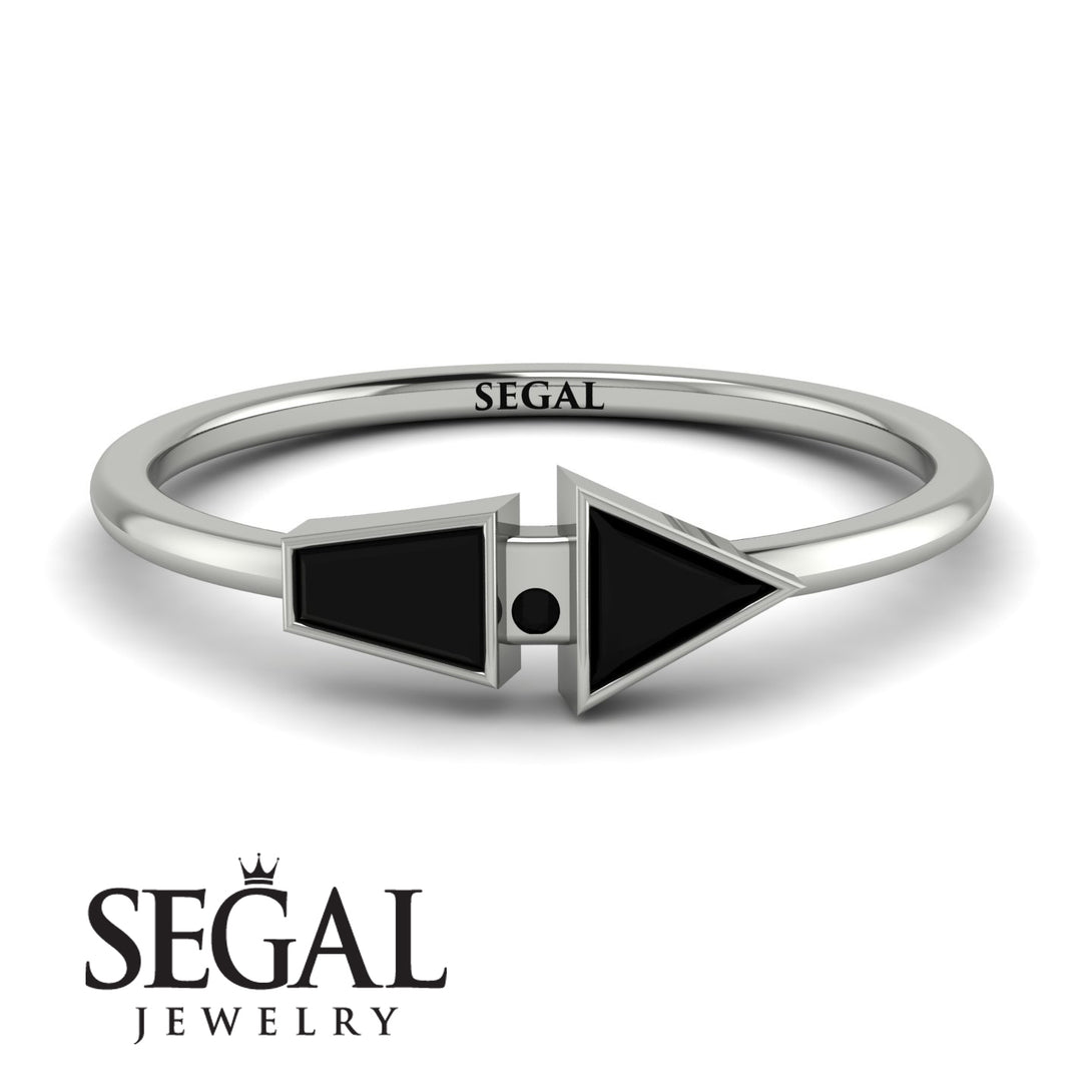 Geometrical Arrow Black Diamond Ring - Gracie No. 39