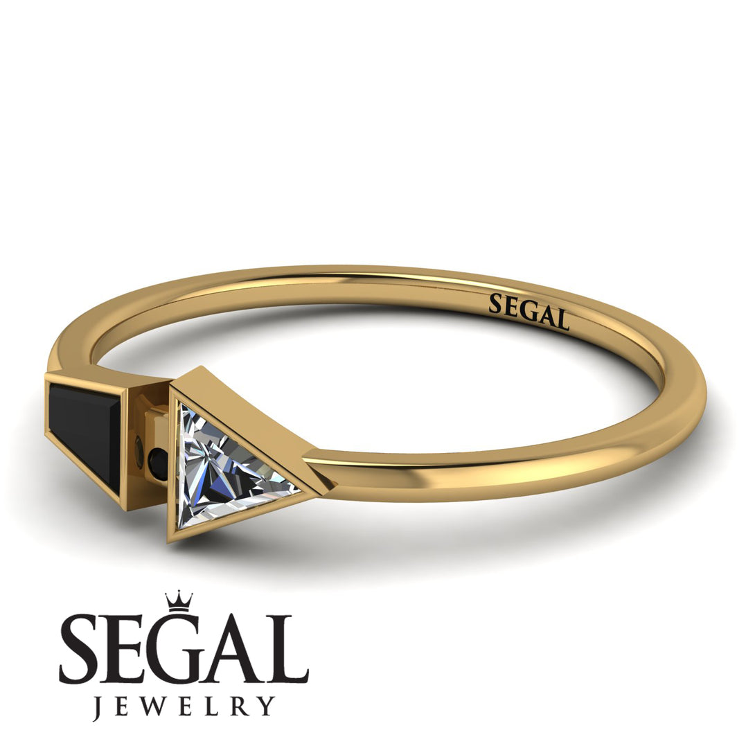 Geometrical Arrow Black Diamond Ring - Gracie No. 31