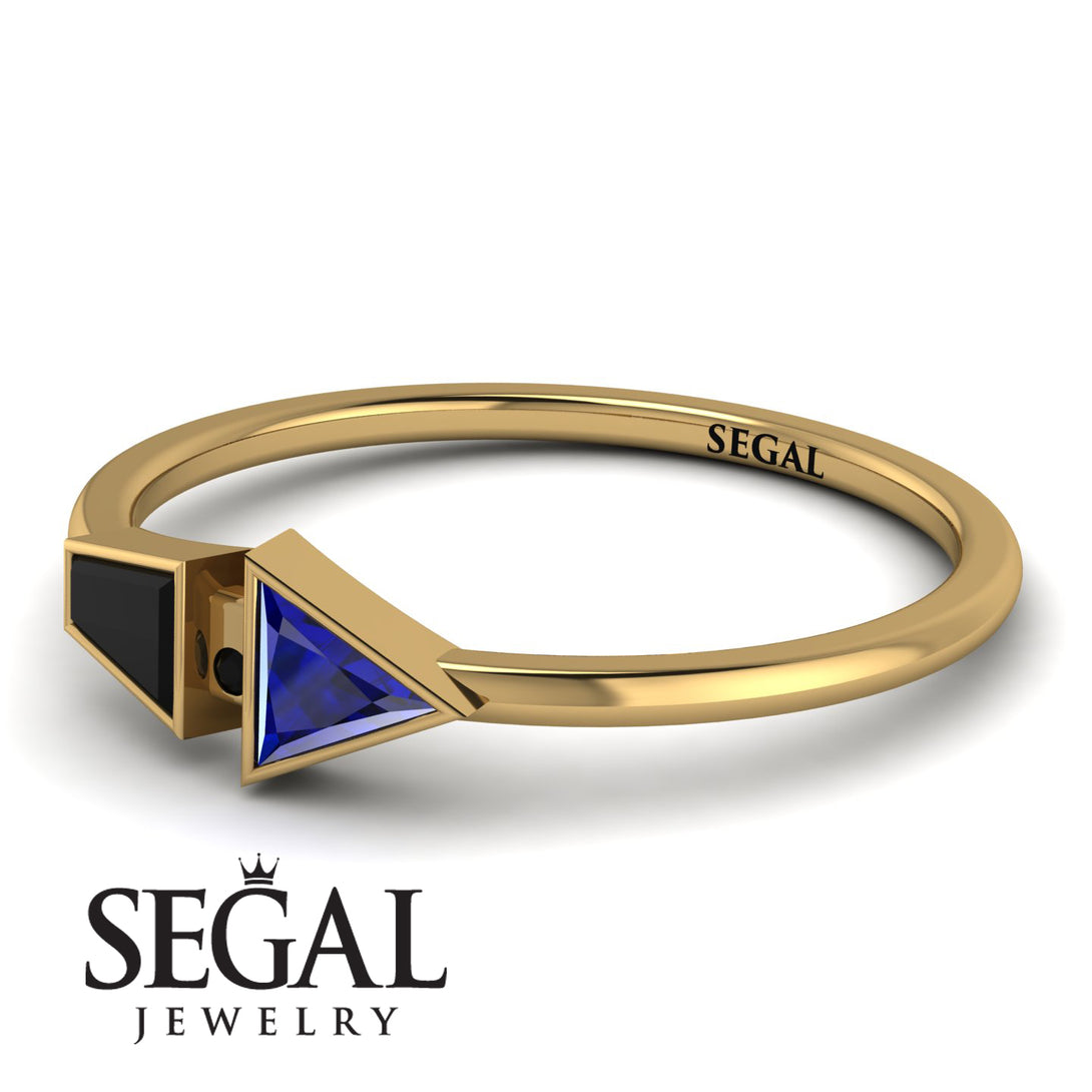 Geometrical Arrow Black Diamond Ring - Gracie No. 43