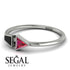 Geometrical Arrow Black Diamond Ring - Gracie No. 42