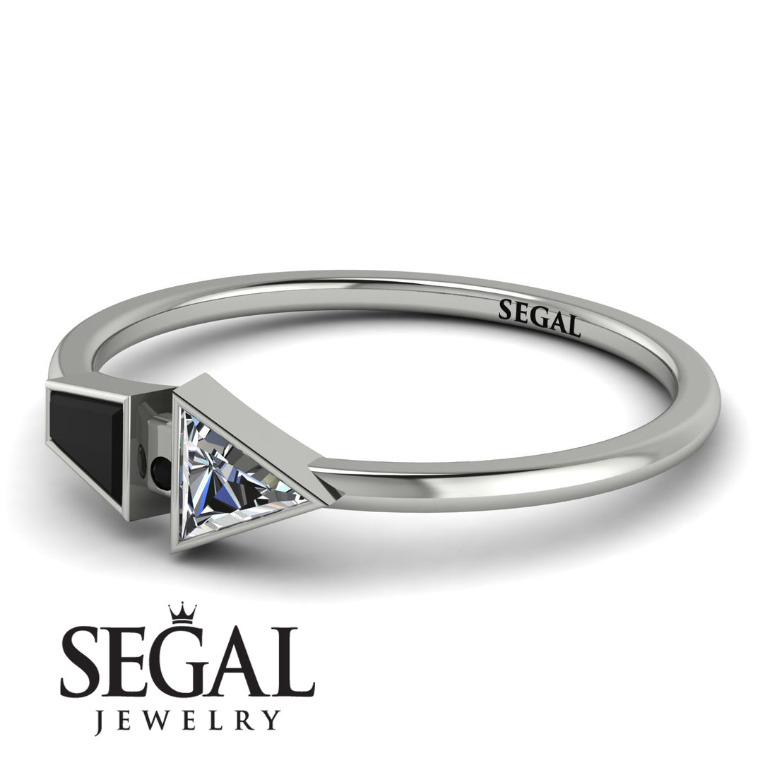 Geometrical Arrow Black Diamond Ring - Gracie No. 33
