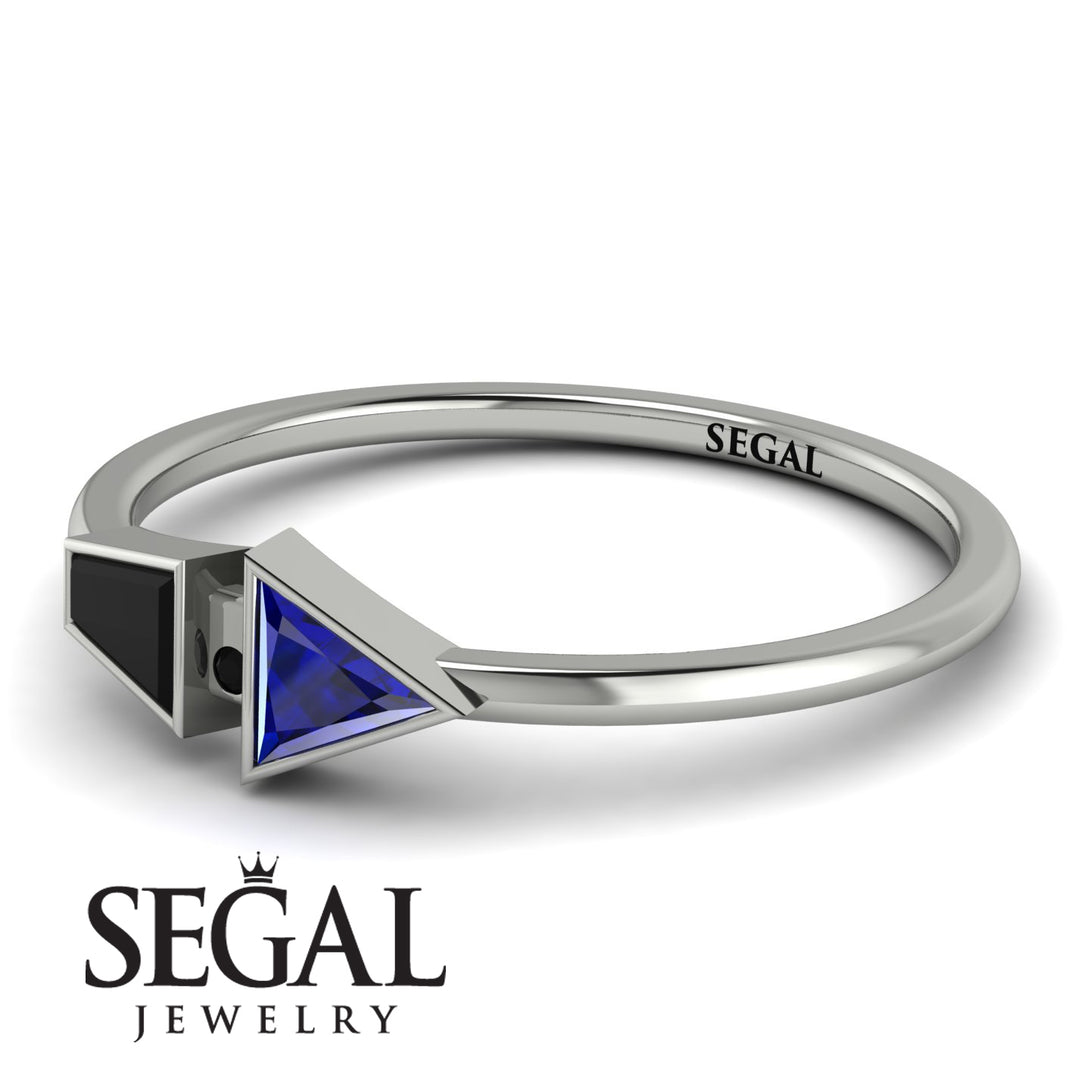 Geometrical Arrow Black Diamond Ring - Gracie No. 45