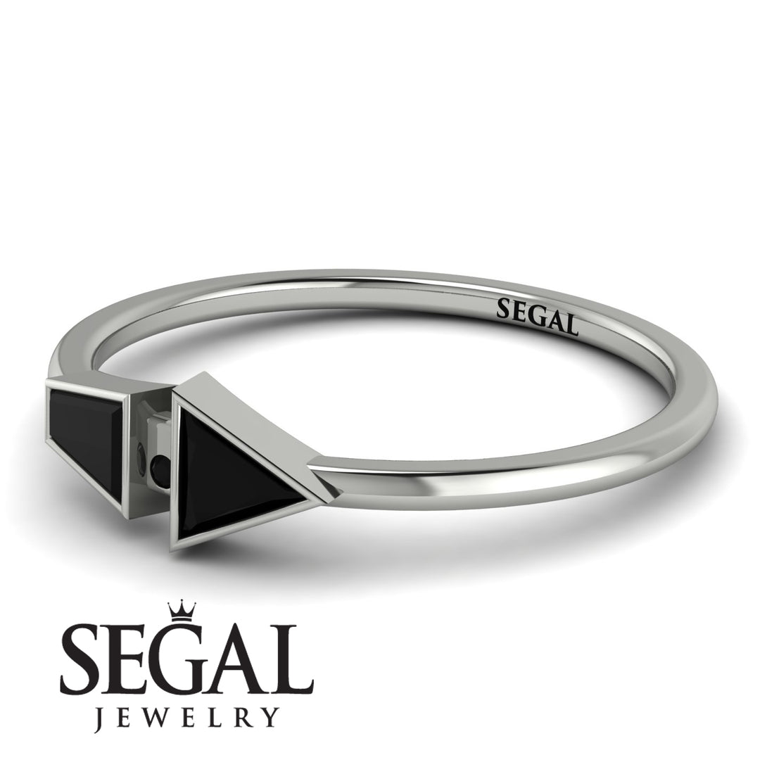 Geometrical Arrow Black Diamond Ring - Gracie No. 39