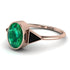 Geometrical Bezel Emerald Ring - Trinity No. 23