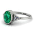 Geometrical Bezel Emerald Ring - Trinity No. 18