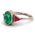 Geometrical Bezel Emerald Ring - Trinity No. 26
