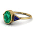 Geometrical Bezel Emerald Ring - Trinity No. 28