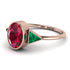 Geometrical Bezel Ruby Ring - Trinity No. 50