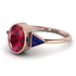 Geometrical Bezel Ruby Ring - Trinity No. 59