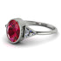 Geometrical Bezel Ruby Ring - Trinity No. 48