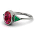 Geometrical Bezel Ruby Ring - Trinity No. 51
