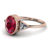 Geometrical Bezel Ruby Ring - Trinity No. 47