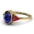 Geometrical Bezel Sapphire Ring - Trinity No. 70