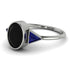 Geometrical Bezel Black Diamond Ring - Trinity No. 45