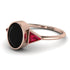 Geometrical Bezel Black Diamond Ring - Trinity No. 41 image 1